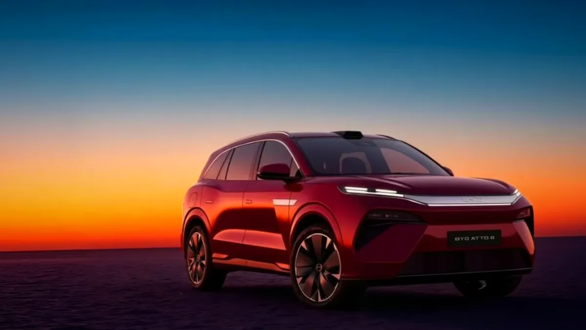 Modelul Atto 8 al BYD se va vinde în Europa cu încărcare rapidă în 9 minute